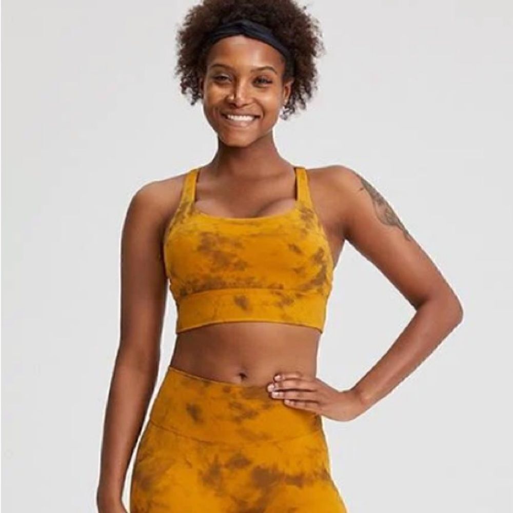 I Want To Feel Relaxed Yellow/orange Tie Dye Max Sports Bra